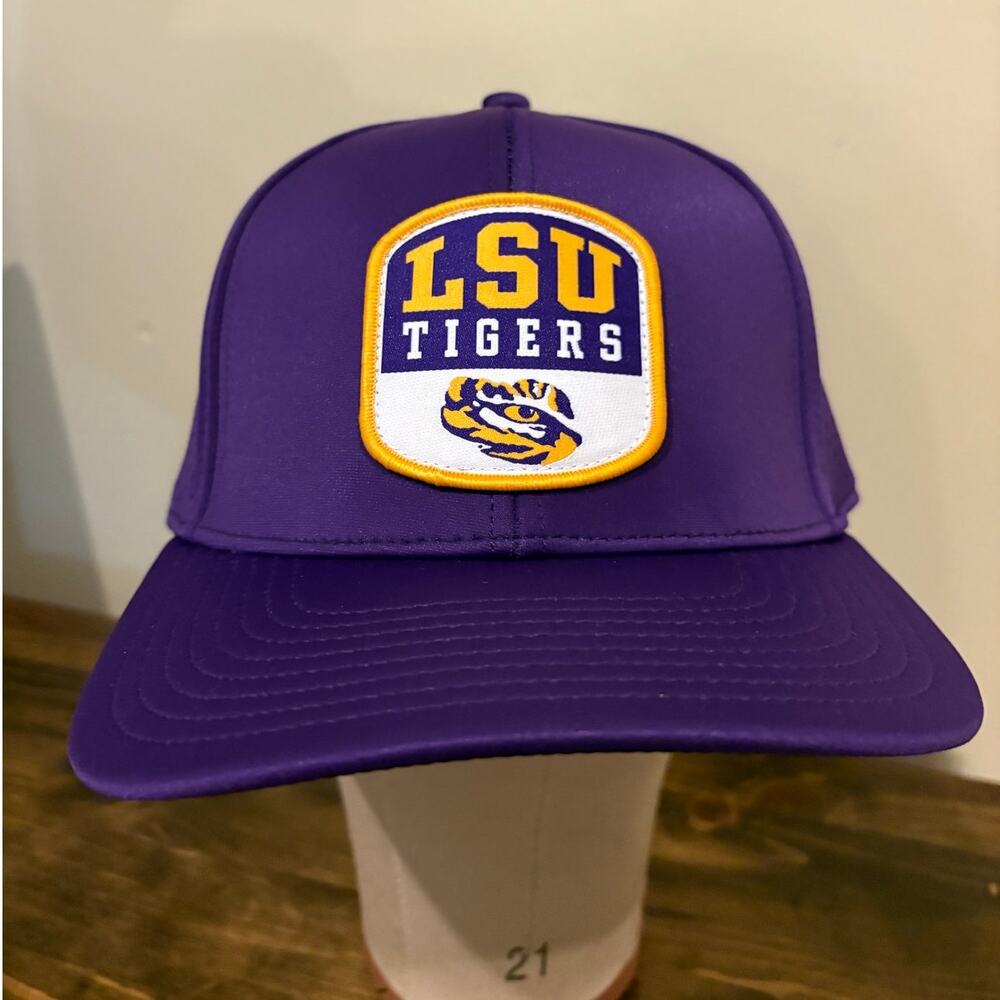 LSU Tigers The Game Trucker Hat Purple Patch Logo Snapback One Size Ventilated